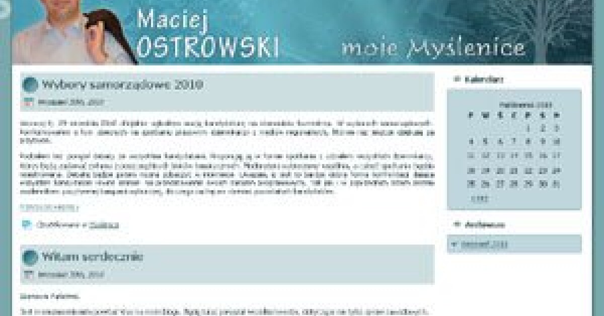 Wybory 2010: Ruszył blog Macieja Ostrowskiego