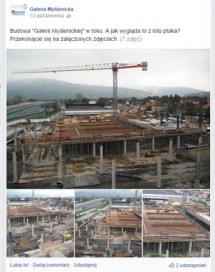 Zdjęcia z budowy pojawiły się na facebooku galerii