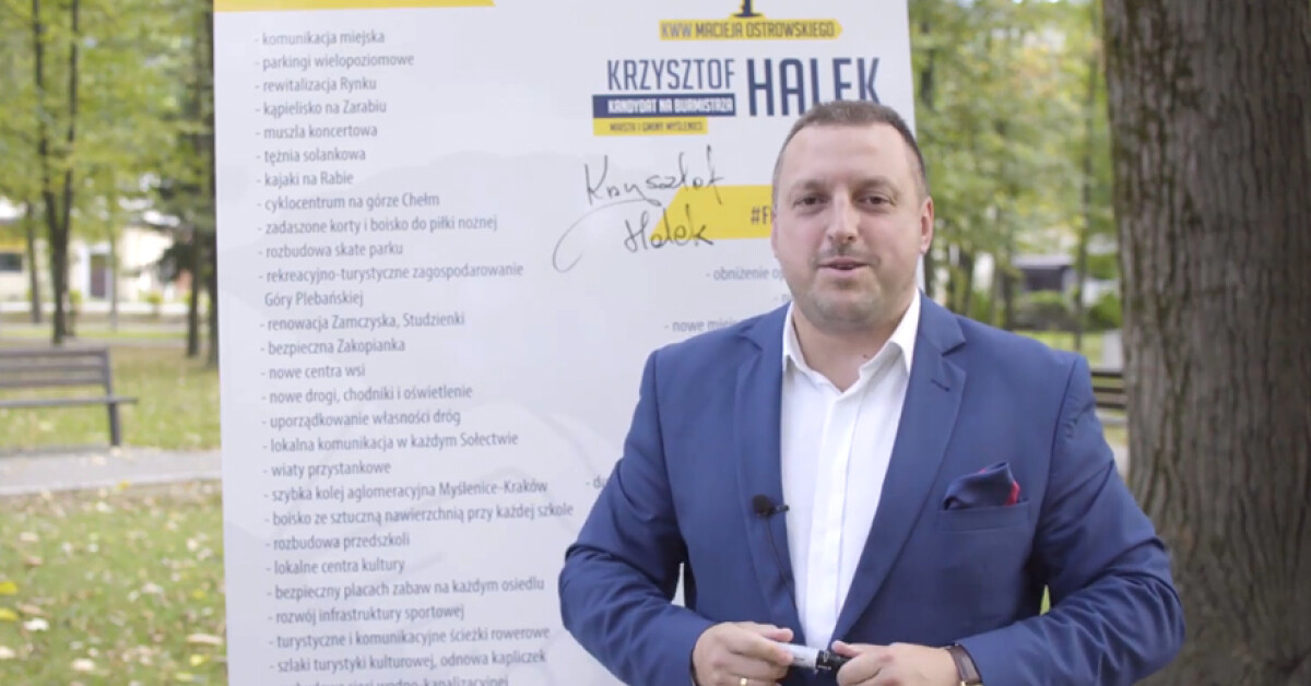 Krzysztof Halek podpisuje kontrakt dla Myślenic, prezentuje program i kandydatów na radnych [WIDEO]