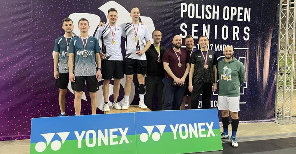 Polish Seniors Open w Badmintonie. Zawodnicy TKKF Uklejna z medalami