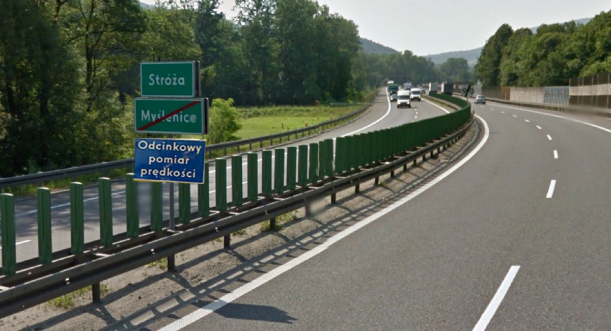 Stróża - Pcim: Odcinkowy pomiar prędkości w 2014 roku