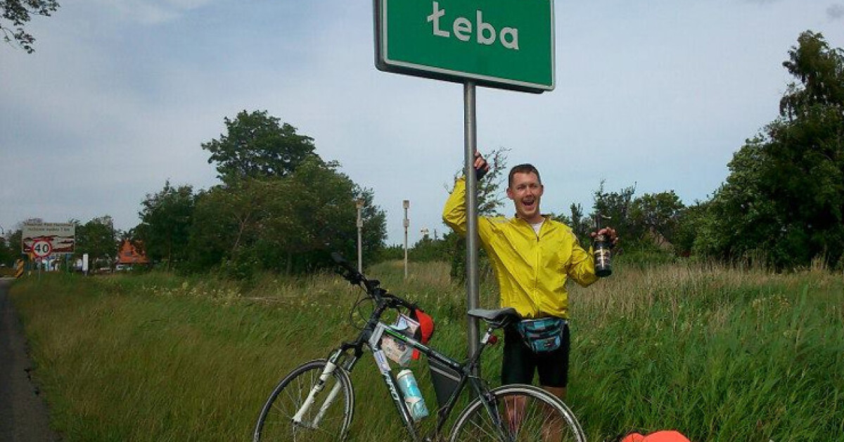 Z południa na północ: Krzysztof Wylegała dojechał do Łeby w 4 dni 