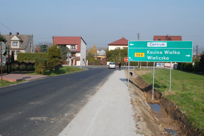 Przebudowana ulica 21- Stycznia w Dobczycach 