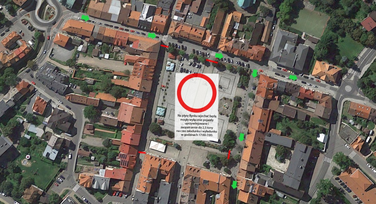 Myślenice: Zmiany w centrum. Koniec z wjeżdżaniem samochodami na Rynek?