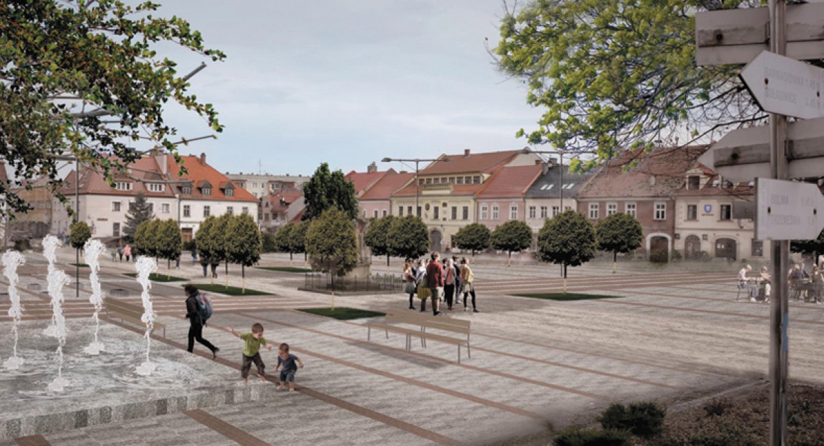 Tak będzie wyglądać myślenicki Rynek w 2020 roku. Na jego przebudowę gmina otrzymała 25 mln zł