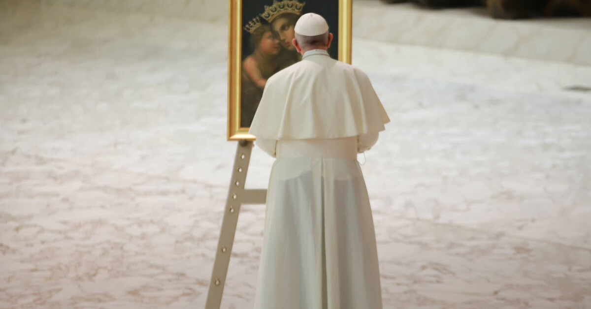 Papież Franciszek otrzymał kopię obrazu Matki Boskiej Myślenickiej