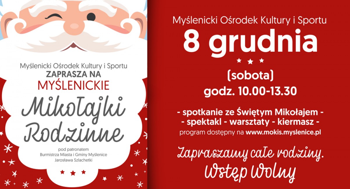 MOKIS: Rodzinne Mikołajki w sobotę 8 grudnia