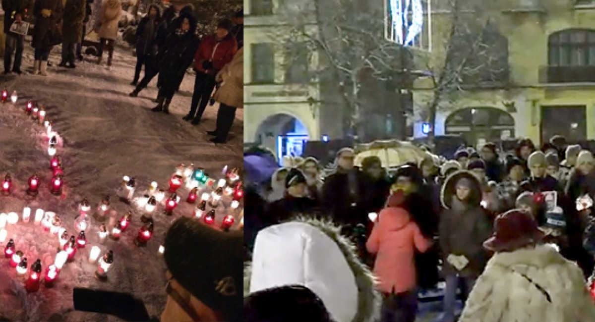 Myślenice: "Światełko" na płycie Rynku. Mieszkańcy wyrazili sprzeciw wobec fali nienawiści