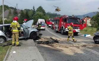 Krzeczów: Czołówka na Zakopiance. Zginął kierowca audi. Pięć osób rannych, w tym dwójka dzieci
