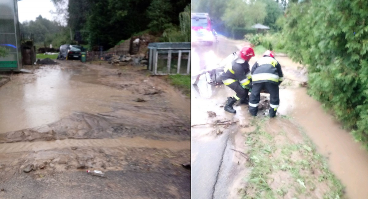Wczorajsza ulewa skumulowała się nad Sieprawiem