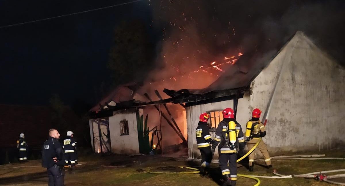 Kolejne kolizje i pożar na terenie powiatu