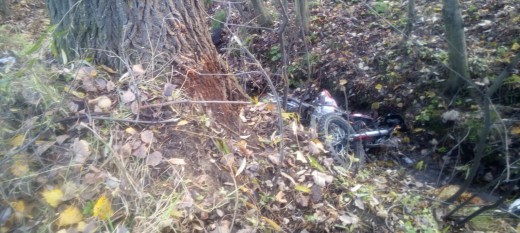 Motocyklista uderzył w drzewo. Zginął na miejscu