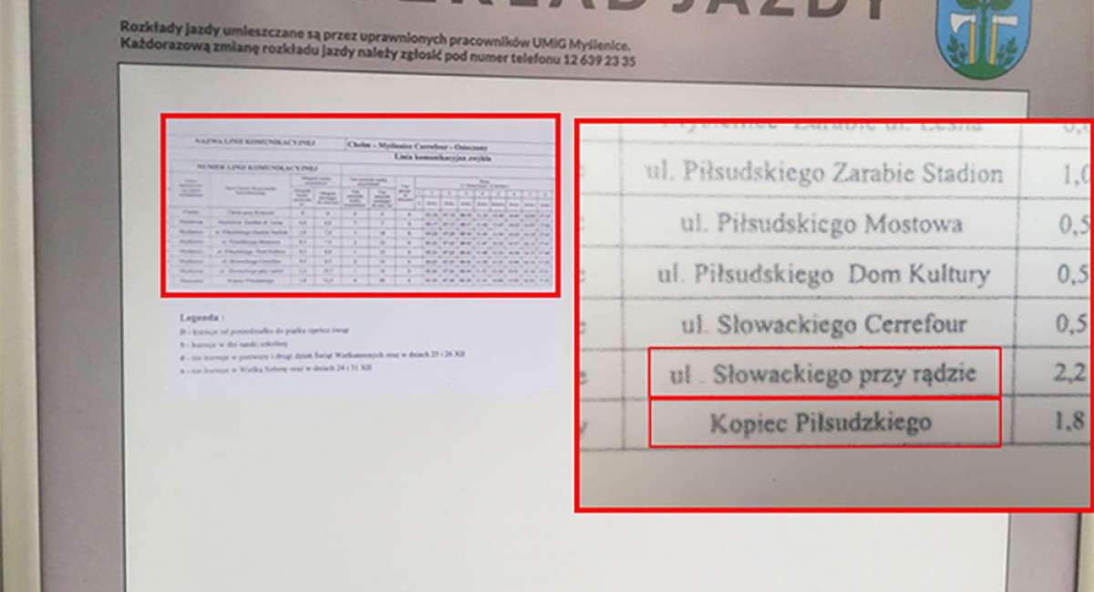 Na przystankach pojawiły się rozkłady linii miejskiej. "Są pełne błędów ortograficznych" - piszecie
