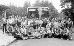 Myślenice 1988 roku. Druhowie z "Dolnego" wracają z Mistrzostw Polski
