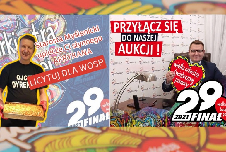 Wspierasz WOŚP? Starosta upiecze ci ciasto, a burmistrz zaprosi na kolację. Ruszyły aukcje internetowe