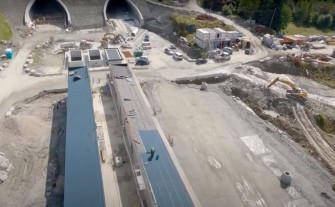 Tak wygląda budowa ekspresowej Zakopianki z góry. Odcinek Lubień – Rabka z tunelem na luty 2022?