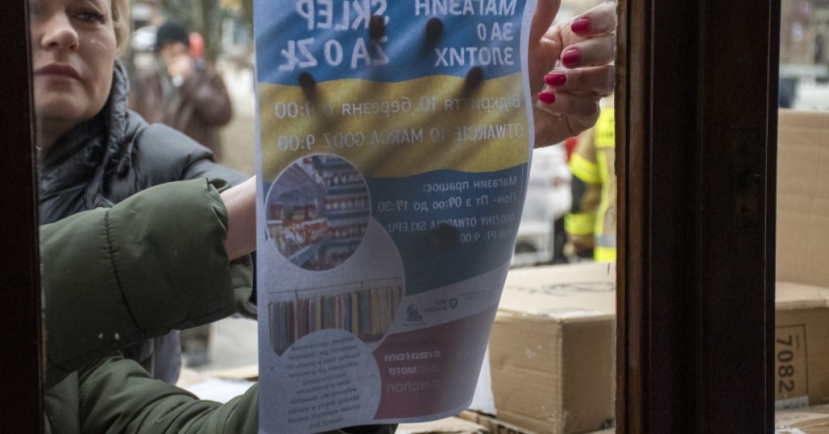 Myślenice. Punkt pomocowy dla obywateli Ukrainy. Gmina uruchamia go pod nazwą „sklep za 0 zł”