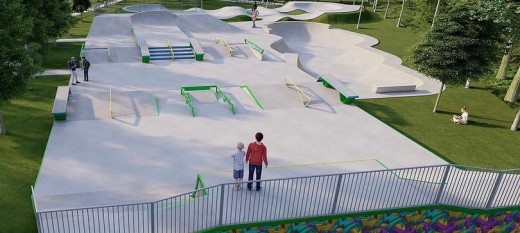 Myślenice. Techramps pokazał wizualizację skateparku. Kolejny termin jego oddania to sierpień 2023
