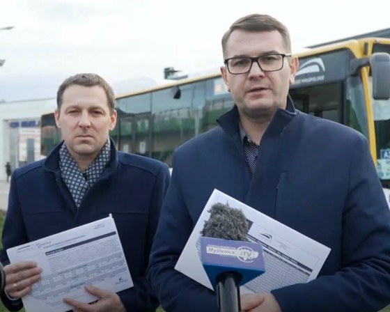 Burmistrz i jego zastępca odwołują kryzys komunikacyjny. Na linię Myślenice - Kraków wyjadą autobusy Kolei Małopolskich