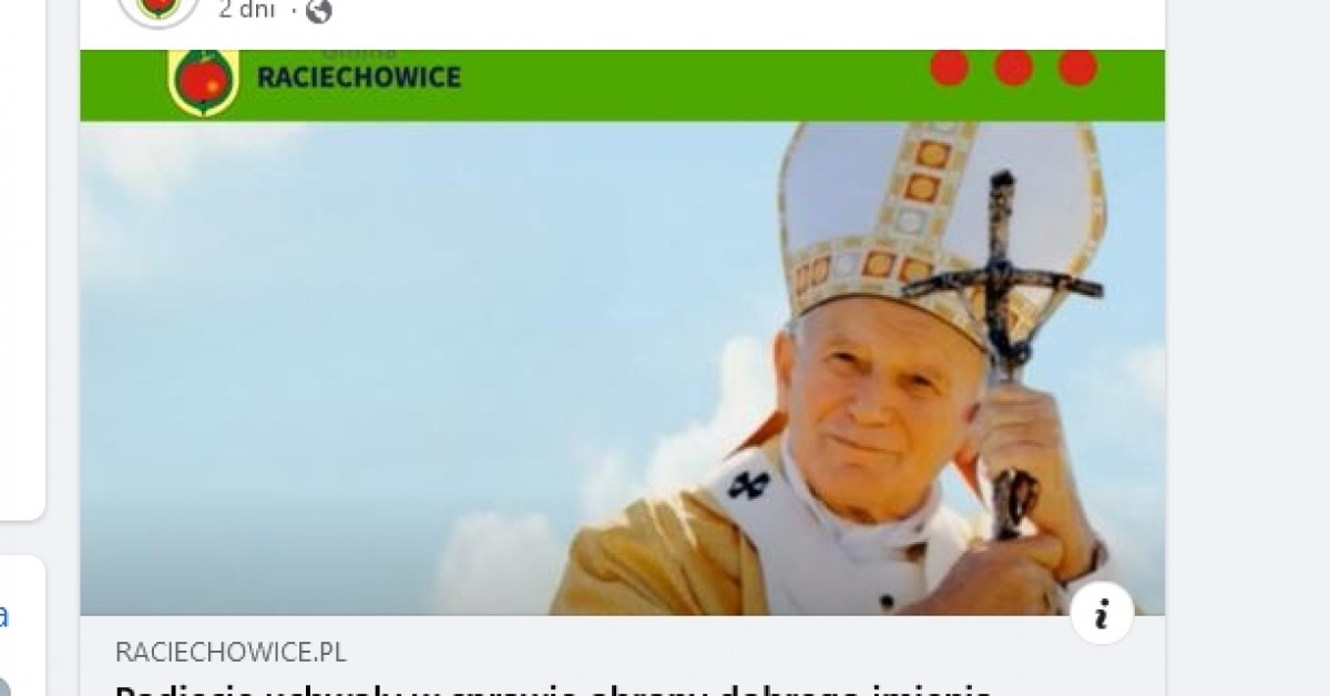 Raciechowice. Radni podjęli uchwałę w obronie św. Jana Pawła II