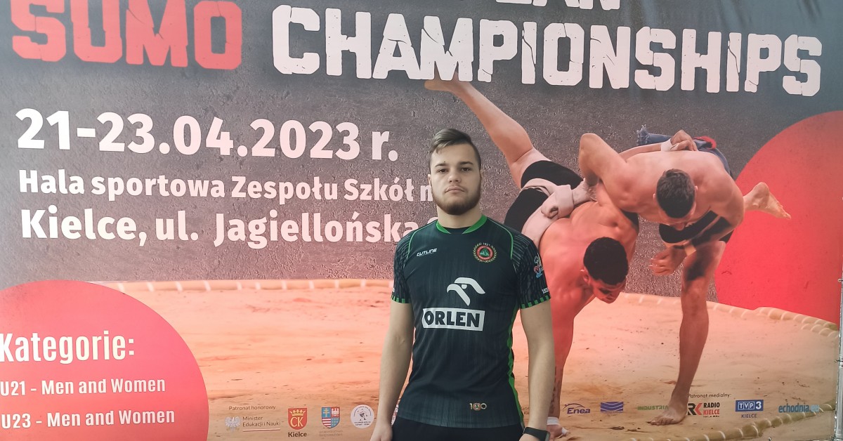 Jan Mastela na Mistrzostwach Europy Juniorów w Sumo