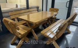 Meble ogrodowe drewniane gr 5cm