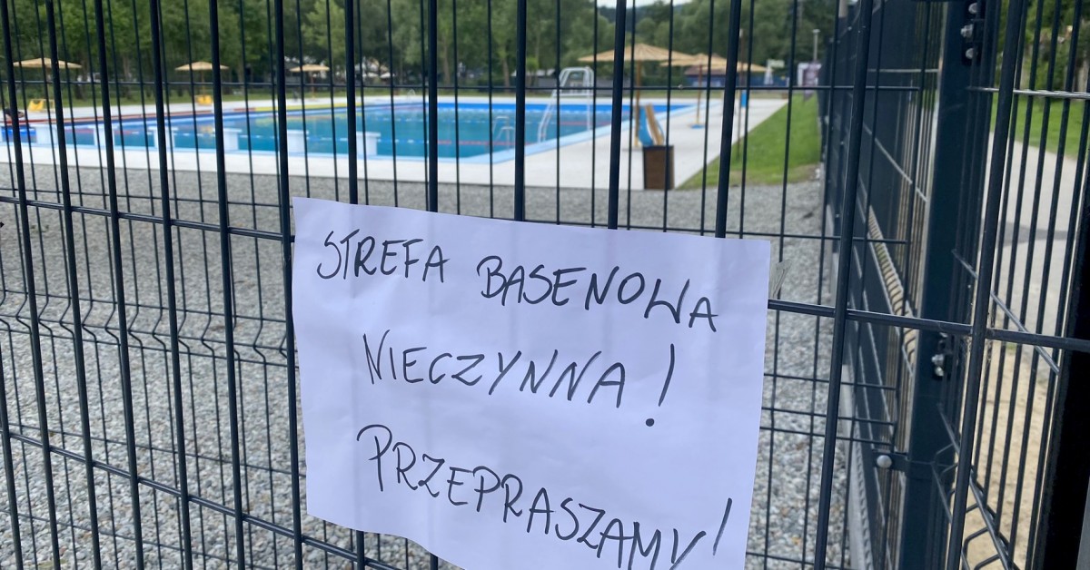 Myślenice. Tydzień od oficjalnego otwarcia basen letni na Zarabiu nieczynny