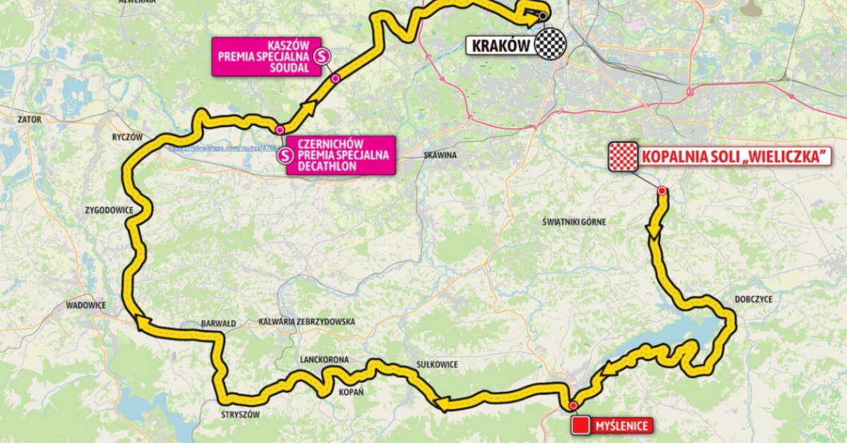 Tour de Pologne w gminie Myślenice. Tymi ulicami przejadą kolarze