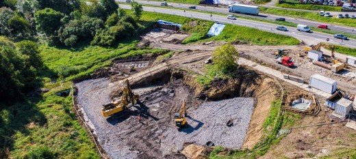 Myślenice. Węzeł na Zakopiance „wychodzi z ziemi”. Zmiany w objazdach prowadzących do okolicznych firm