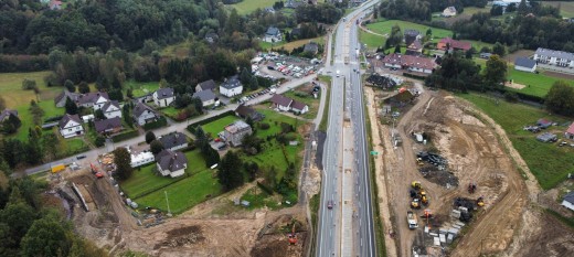 Trwa budowa tunelu. Drogowcy zamkną wyjazd z Krzyszkowic na Zakopiankę