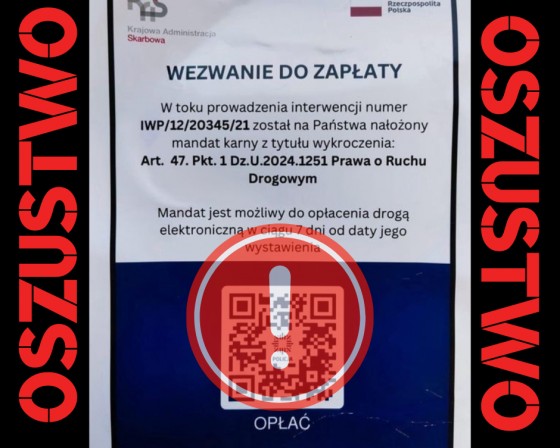 Fałszywe mandaty za wycieraczkami samochodów. Policja apeluje o ostrożność