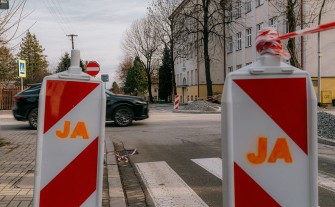 Myślenice. Trwa remont skrzyżowania ulic Piłsudskiego z Jagiellońską. „Będzie bezpieczniej”