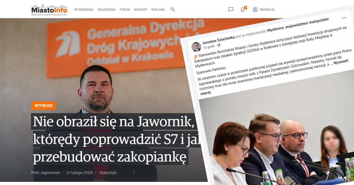 Echa publikacji. Jarosław Szlachetka na temat wywiadu z dyrektorem GDDKiA