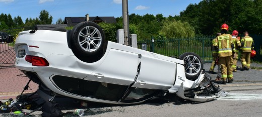Dachował w Krzyworzece. Miał ponad 2,5 promila