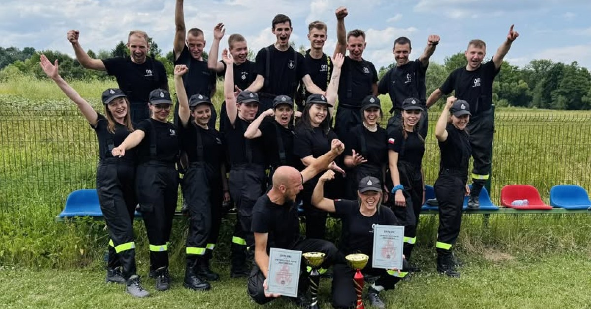 Drużyna OSP Myślenice Dolne Przedmieście wygrywa Miejsko-Gminne Zawody Sportowo-Pożarnicze 2025