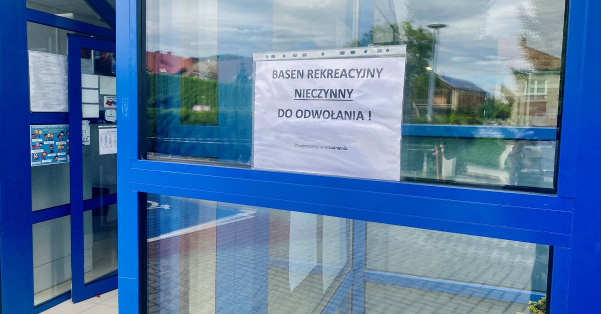 Myślenice. Basen rekreacyjny zamknięty do odwołania. „Przekroczenie norm mikrobiologicznych”