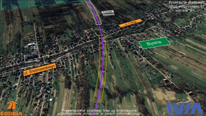 Pięć z sześciu wariantów zaproponowanych przez GDDKiA droga S7 przebiega przez Górne Przedmieście w Myślenicach i dalej tunelem pod Plebańską Górą do Stróży.
