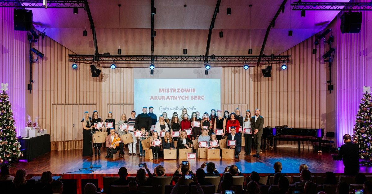 Gala wolontariatu „Mistrzowie Akuratnych Serc” wyróżniła blisko 50 wolontariuszy z 16 organizacji