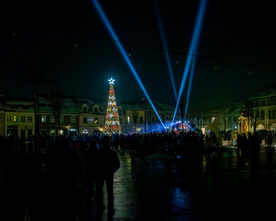 Myślenice. Choinka na Rynku oficjalnie rozświetlona. Mieszkańcy odliczają czas do świąt