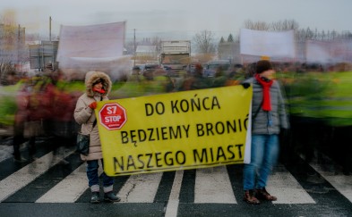 Przeciwnicy S7 zatrzymali ruch na zakopiance. To ostatni protest przed zakończeniem konsultacji społecznych