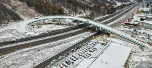 Przejazd jednym pasem. Zmiana organizacji ruchu przy budowie węzła w Myślenicach