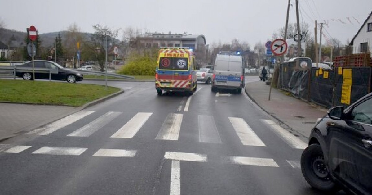 Myślenice. Nie zatrzymał się na czas. Potrącił kobietę na pasach