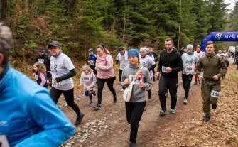 Emil Drabik najszybszy w biegu „Tropem Wilczym” w Myślenicach