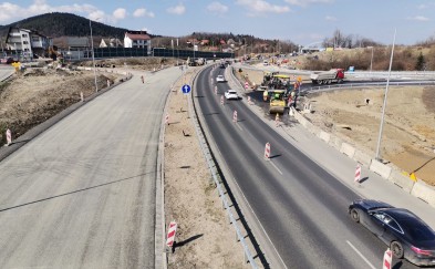 Ciąg dalszy utrudnień na Zakopiance w Myślenicach. Prace przy budowie węzła mogą potrwać do maja