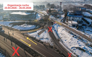 Kolejny tydzień utrudnień i korki na zakopiance w Myślenicach. GDDKiA kontynuuje prace przy budowie węzła