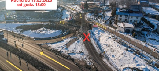 Budowa węzła w Myślenicach. Zmiana organizacji ruchu na Zakopiance oraz na ulicy Sobieskiego