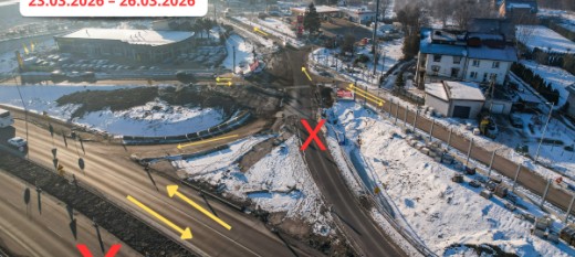 Kolejny tydzień utrudnień i korki na zakopiance w Myślenicach. GDDKiA kontynuuje prace przy budowie węzła