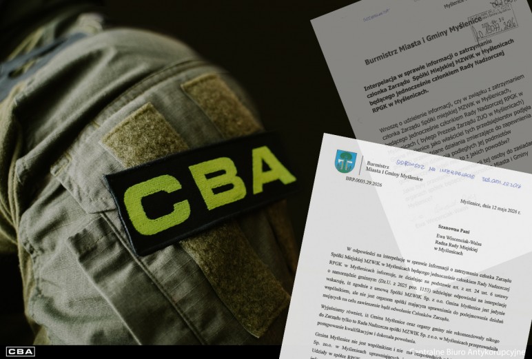 Myślenice: Zastępca burmistrza odpowiada na pytania dotyczące działań CBA na terenie gminy