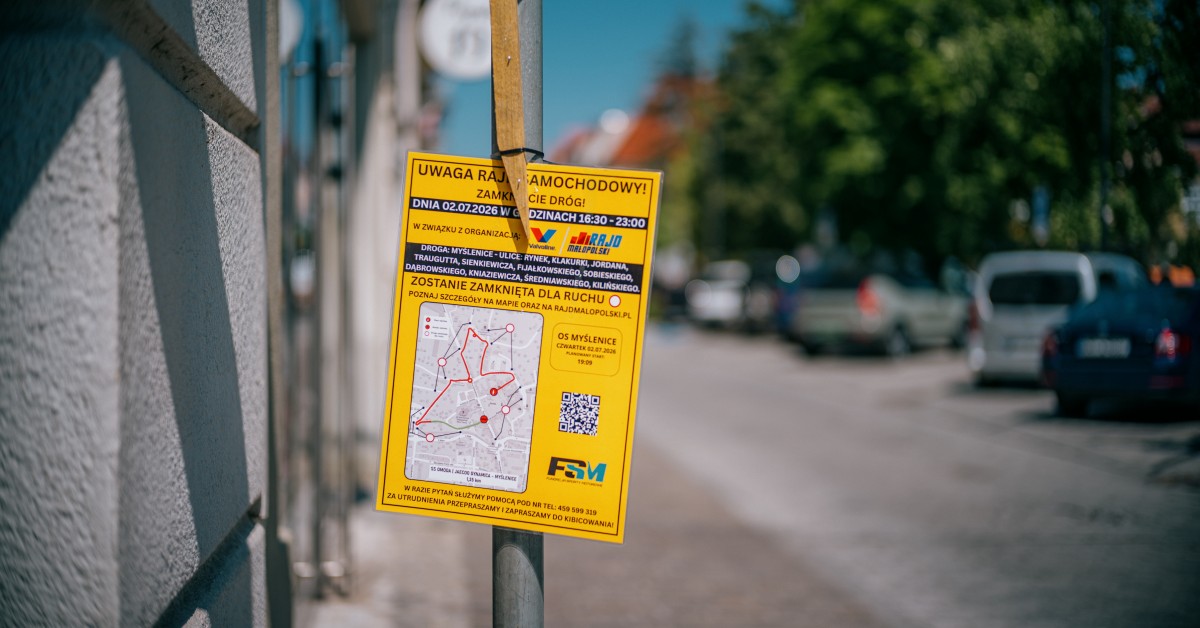Myślenice, Droginia, Poręba. Tymi drogami przejadą rajdowcy. Jakie utrudnienia czekają mieszkańców i kierowców?