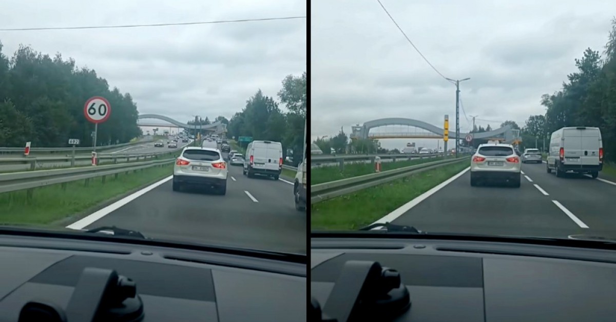 Nagranie kierowcy z Myślenic niesie się po sieci. Czy fotoradar w Jaworniku ułatwia, czy utrudnia przejazd przez Zakopiankę?